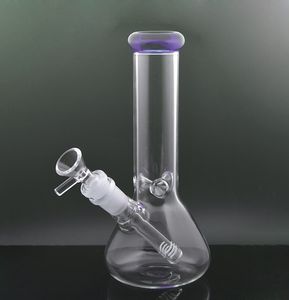 Venta al por mayor 8 pulgadas Hookah Glass Beaker Bong Bubbler Ice Catcher Hookahs Pipa para fumar con un tazón de 14 mm Heady Dab Rigs El precio más barato