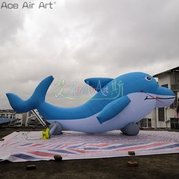 groothandel 8m 26ft lengte of op maat gemaakte opblaasbaar dolfijnmodel springt mariene leven voor aquarium welkom of evenementendecoratie