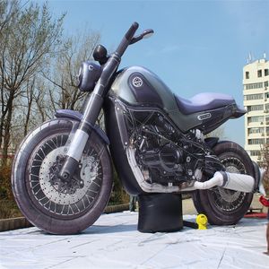 wholesale 8m High Giant Airblower Black Inflatable Balloon Motorcycle With Blower for Advertising Inflatables Party Decoration