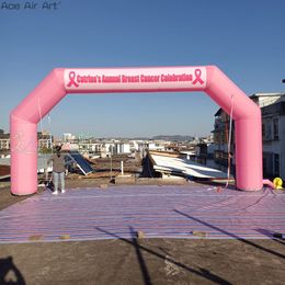 Al por mayor 8M W 26 pies de ancho Anti -Breast Cancer Brail Arch Pink Archway Event Gantry para publicidad o raza/fiesta