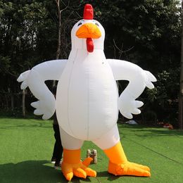 Festival en gros de 8mh (26 pieds) Festival personnalisé géant géant gonflable / coq poulet animal / publicité avec souffleurs d'air