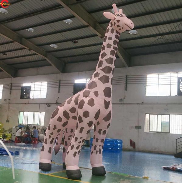 wholesale 8 mH 26 pies puerta libre barco actividades al aire libre publicidad jirafa inflable gigante modelo animal de dibujos animados decoración del zoológico modelo por encargo para la venta