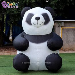 groothandel 8mH (26ft) met blower direct schattige opblaasbare panda cartoon modellen luchtgeblazen dier speelgoed voor feest evenement dierentuin decoratie speelgoed sport