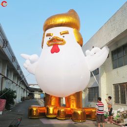 En gros de 8mh (26 pieds) avec des activités de livraison gratuite de livraison gratuite publicitaire géant géant gonflable Poulet Trump Poulet Cartoon à vendre