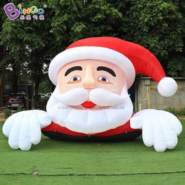 Groothandel 8mh (26ft) met blazer Free Express Advertising opblaasbare Santa Claus Inflatie Cartoon Kerstdecoratie voor winkelcentrum Outdoor Shopping Mall Party Event