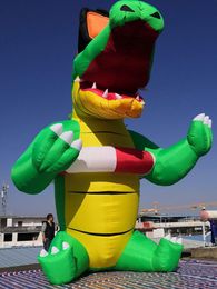 vente en gros 8 mH (26 pieds) avec ventilateur modèle autoportant géant crocodile gonflable pop up bébé de dessin animé pour la fête de l'hôtel en Turquie