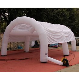 Tente gonflable mobile sur mesure de 8 ml x 5 m l x 4 mH (26 x 16 x 13 pieds) avec auvent de tentes en arc de dôme étanche à lumière LED pour fêtes ou événements en plein air