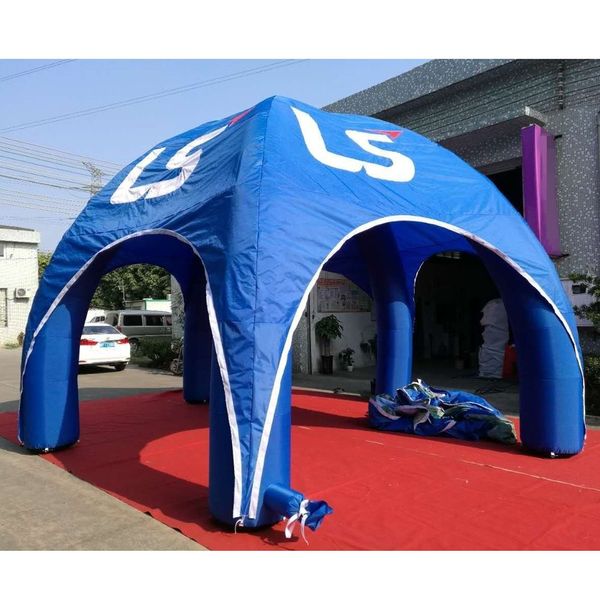 wholesale 8 mWx4 mH (26x13.2ft) Tente gonflable géante de haute qualité pour événement avec impressions tente dôme gonflable tentes de fête araignée kiosque de salon commercial pour la publicité