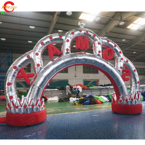 wholesale 8mWx5mH (26x16.5ft) Con soplador Envío gratis Actividades al aire libre Arco de entrada inflable gigante para bodas Arco de entrada para eventos de fiesta Promoción publicitaria