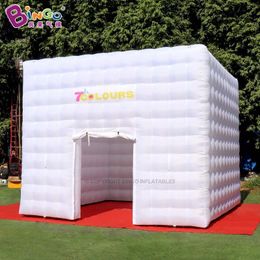 groothandel 8x8x5mH (26.2x26.2x16.4ft) Nieuw ontworpen speelgoed sportreclame opblaasbare vierkante tent met logo's voor feestevenement camping decoratie