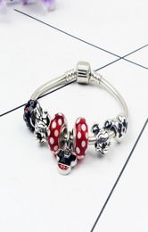 Bracelets de charme de bande dessinée en verre de Murano en gros-925 pour femmes cristal original style de bijoux de bricolage Fit P avec Crown2545053