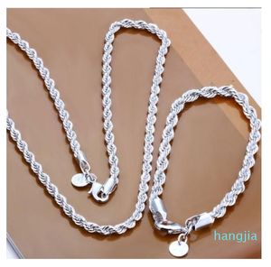 Bijoux en argent Sterling 925, ensemble de bijoux collier + bracelet 925, vente en gros