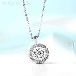 Groothandel 925 sterling zilveren sieraden D VVS Moissanite edelsteen hanger ketting kettingen voor dames cadeau