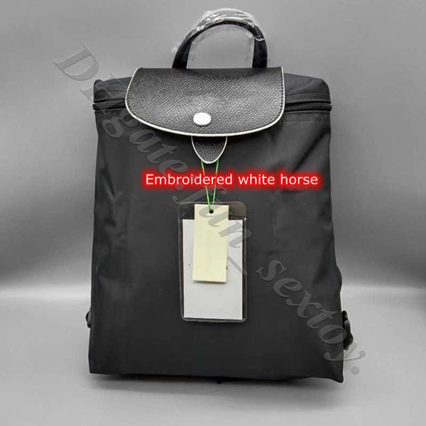 En gros de 95% de réduction sur les sacs fourre-tout designer pour les femmes Vente de vente au détail Black Purse sac à dos brodé Sac d'ordinateur étudiant pliable voyage maman 5L086