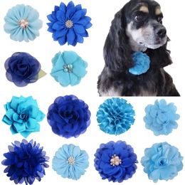 Groothandel 96 stks Hond Kat Puppy Accessoires Verwijder Bloem Kraag Charms Strikje Decoratie Benodigdheden 240220