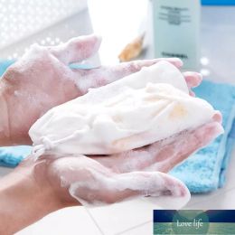 Pochette à savon en maille exfoliante 9x12cm, filet à bulles en mousse, sac d'épurateur de bain, sacs à cordon de serrage, vente en gros