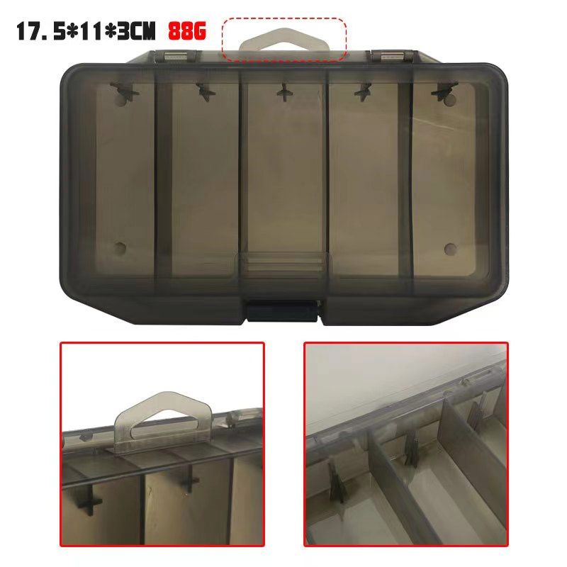 Wholesale A2 gray transparent plastic single-layer storage box Luya box accessories box fishing gear box