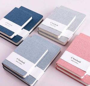 Groothandel A5 A6 Linnen Notebook Fabric Cover Journal NotePand Diary Book Stationery Notebooks Blank Line Paper-Notebook SN5049