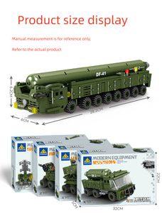 Vente en gros de briques aac Kaizhi New Dongfeng Rocket Military Clay blocks Technic Four 4-en-1 Assemblé Building Block Jouets Petites Particules Cadeaux pour Enfants et Garçons