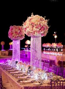 Wholesale florero de flor de plásticos de acrílico para la decoración de la boda