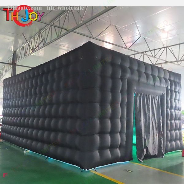 actividades al por mayor Tiras de LED Gabinete resplandeciente carpa de cubo inflable exhibición de eventos feria comercial Marquesina Sala de fiestas gigante con soplador para la venta