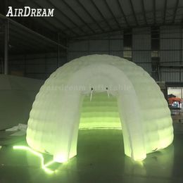 Tente gonflable à dôme gonflable à couleur changeante de 5 m, tente de fête igloo éclairée pour exposition 001, vente en gros