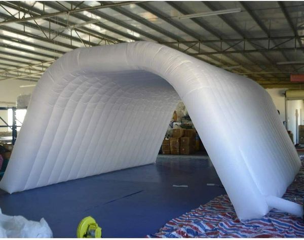 Venta al por mayor Publicidad Carpa tipo túnel 8mWx3.5mH (26x11.5ft) Carpa inflable para garaje con canal recto para espectáculos y eventos duraderos