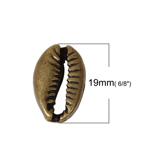 Venta al por mayor- Colgantes de dijes de aleación Monetaria Caputserpentis Bronce antiguo Hueco 19 mm (6/8 