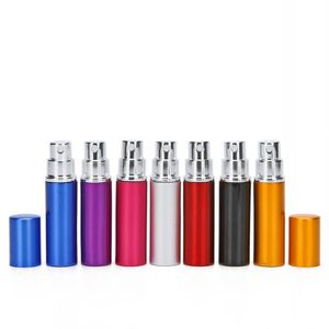 groothandel aluminium fijne mist gezicht fles zwarte 5 ml hervulbare mini verstuiver parfum spray flessen afxcs