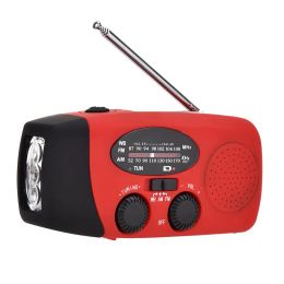 Radio d'urgence en gros AM AM FM WB Hand Crank avec 3 lampe de poche LED et lampe d'éclairage brillant Dynamo ZZ
