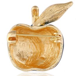 Groothandel- en Amerikaanse brassière mode cartoon persoonlijkheid lichtmetalen druipende olie appel broche hot sales
