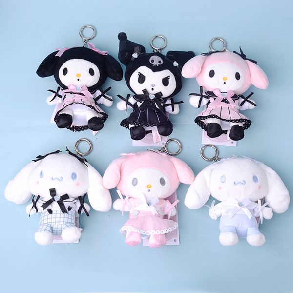 Vente en gros et au détail 12cm dessin animé en peluche porte-clés anneau 6 sortes de style mignon petit pendentif petit pendentif à envoyer petite amie envoyer cadeau enfants