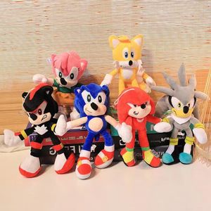 Venta al por mayor Anime 30 CM Sonic Hedgehog juguetes de peluche juegos para niños Playmate actividad corporativa regalo decoración de la habitación