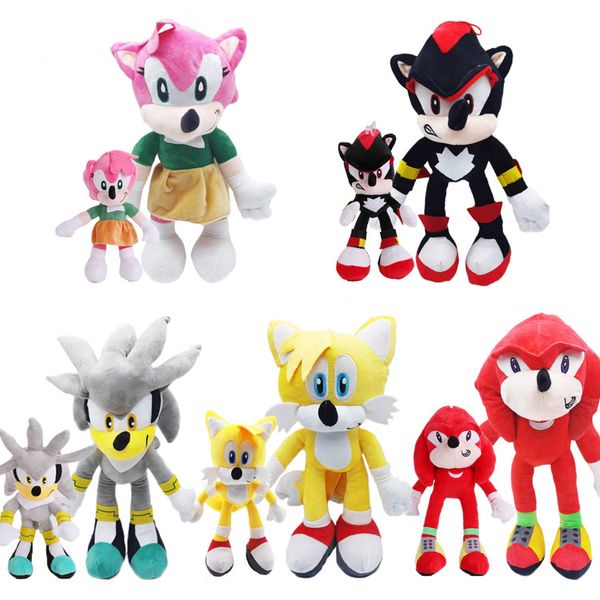 Venta al por mayor Anime 40 CM sonic Hedgehog juguete de peluche de gran tamaño compañero de juegos para niños cojín para sofá regalo de vacaciones decoración de ventanas