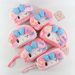 Gros anime mignon mélodie sac de maquillage porte-monnaie stylo sac en peluche fournitures scolaires pour enfants cadeau