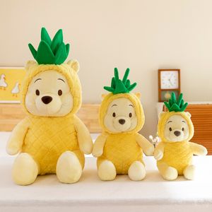 Venta al por mayor, juguetes de peluche de oso de piña de anime y bolso cruzado, juegos para niños, bolsas de compras para compañeros de juego