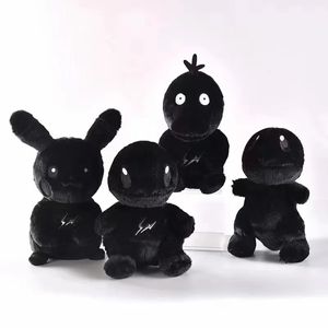 En gros anime poche série fourrure noire animaux en peluche jouets jeux pour enfants Playmate société activité cadeau chambre décor