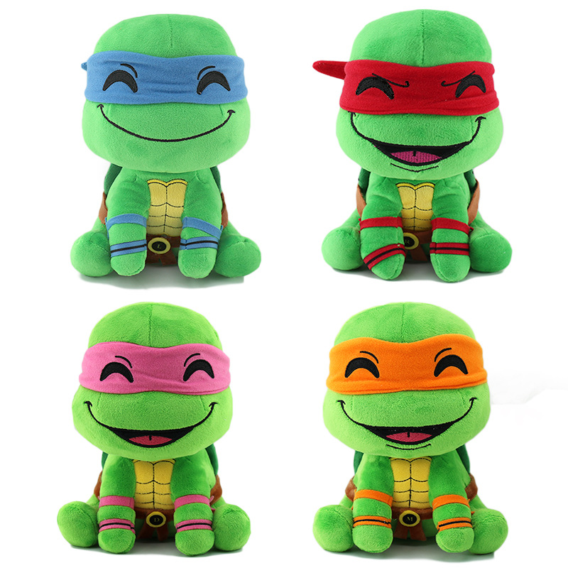 Wholesale Anime smiling turtle plush toy movie action figure holiday gift bedroom decoration