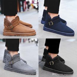 wholesale ankle snow boots mens winter black yellow blue gery borrow shoes classic women flat warn boots men fashion shoes size36-45 qe
