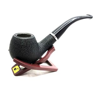 Al por mayor-Antiguo Hookah Vintage Durable Piedra Estilo Cigarrillo Fumar Tabaco Pipa Negro 02 #52817