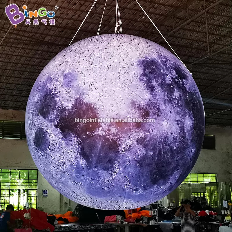 wholesale arrival HD inflatable hung moon balls toys sports inflation planets balloons for party event show decoration