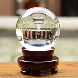 Les arts en gros et les artisans à chaud expédié des États-Unis 200 mm rares clear asiatique quartz feng shui créateur ball cristal balle sphère de mode de mode de mode bonne chance