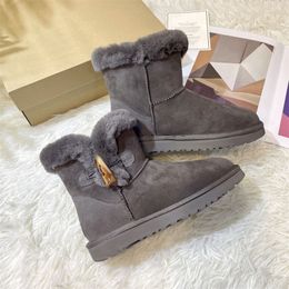 Groothandel Australië Designer Laarzen Voor Vrouwen Snowboots Luxe Suede Dames Slippers Mode Ultra Mini Platform Laarsjes Winter Wol Dames Warm Bont Enkellaarsjes