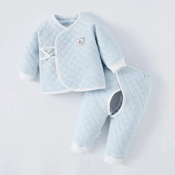 Ensemble de vêtements pour bébé en gros avec sous-vêtements thermiques en coton rembourré automne et hiver 2020