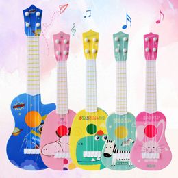 Venta al por mayor, sonido para bebé, instrumento musical, guitarra pequeña, ukeleli, Mini cuatro cuerdas, puede tocar juguetes musicales para la primera infancia