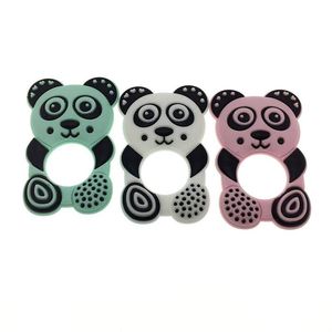 Wholesale Baby Teddy Bear Teether Baby Silicone Cartoon Animal Teethers Infant Teething Necklace Pendant Kids Toys