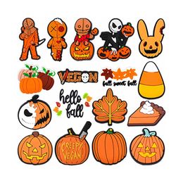 wholesale Bad Bunny Pumpkin Croc Charms Halloween sabot Chaussures Accessoires PVC Croc Charm Cadeaux de fête