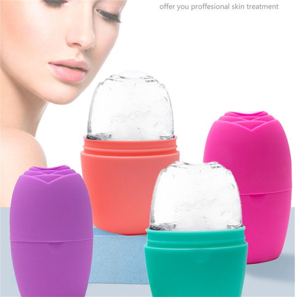 Vente en gros Outils de pâtisserie Rouleau à glace pour le visage et les yeux, Moule en silicone Massage Gua Sha, Rouleaux pour le visage Outil de soin de la peau Beauté