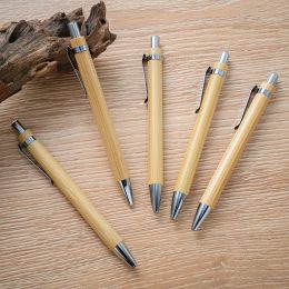 BAMBOO BAMBOO Wood Ballpoint Pen 1.0 mm Astuce Black Ink Business Signature Ball Pen Office School Wrting Stationery LL