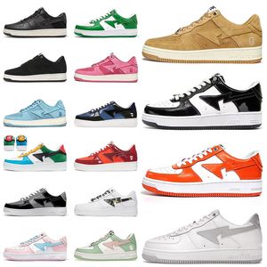 Groothandel Bapestas Designer Casual schoenen voor heren dames bape trainers kleur camo combo rode pastel roze sta tokyo groen jjjjound zwarte witte mode sneakers